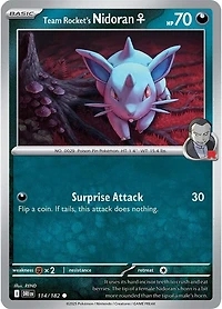 Team Rocket's Nidoran F - 114/182 - Common - Reverse Holo