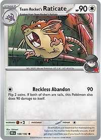 Team Rocket's Raticate - 148/182 - Common - Reverse Holo