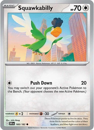 Squawkabilly - 160/182 - Common - Reverse Holo