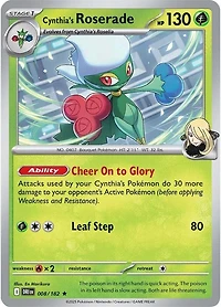 Cynthia's Roserade - 008/182 - Holo Rare - Reverse Holo