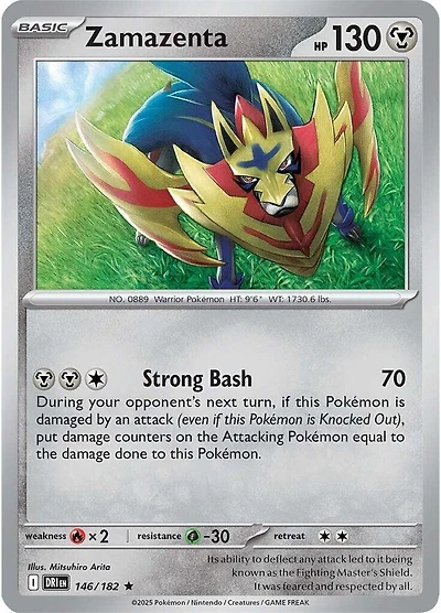 Zamazenta - 146/182 - Holo Rare - Reverse Holo