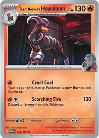 Team Rocket's Houndoom - 038/182 - Uncommon - Reverse Holo