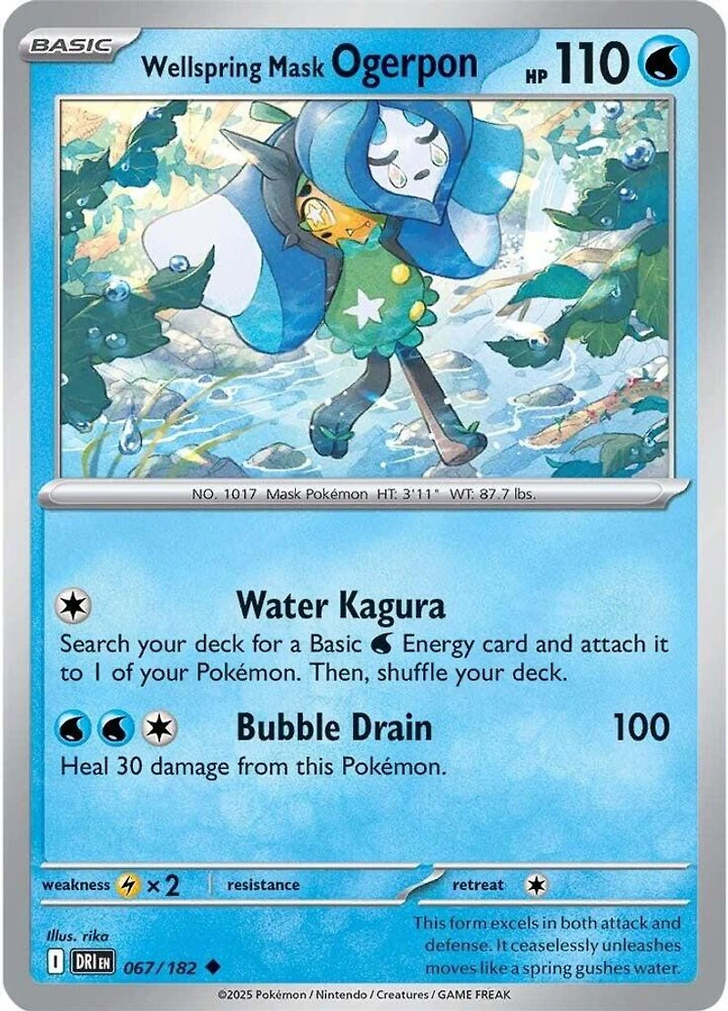 Wellspring Mask Ogerpon - 067/182 - Uncommon - Reverse Holo