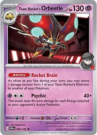 Team Rocket's Orbeetle - 089/182 - Uncommon - Reverse Holo
