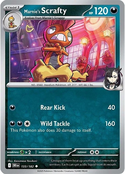Marnie's Scrafty - 133/182 - Uncommon - Reverse Holo