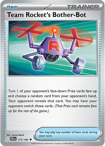 Team Rocket's Bother-Bot - 172/182 - Uncommon - Reverse Holo