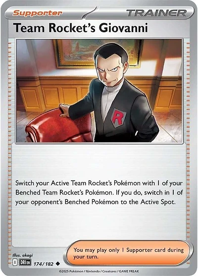 Team Rocket's Giovanni - 174/182 - Uncommon - Reverse Holo