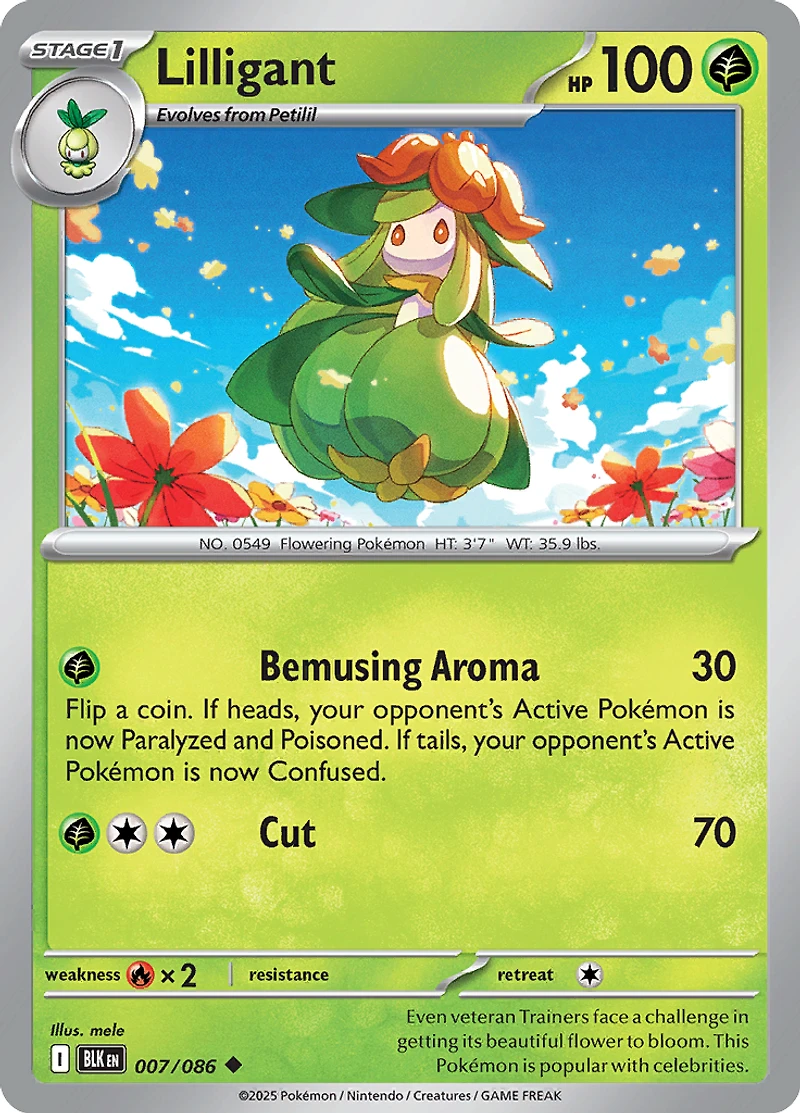 Lilligant - 007/086 - Uncommon - Reverse Holo
