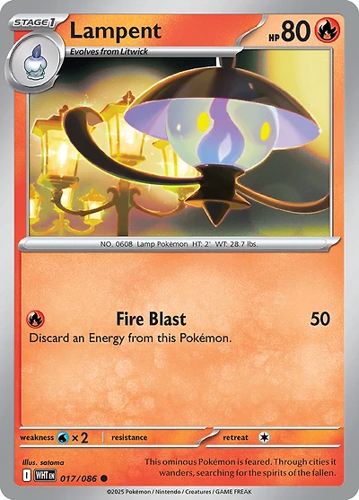 Lampent - 017/086 - Common - Reverse Holo