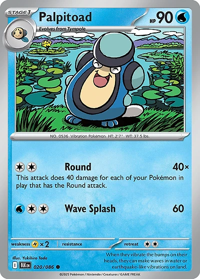 Palpitoad - 020/086 - Common - Reverse Holo