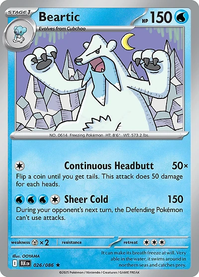 Beartic - 026/086 - Rare - Reverse Holo