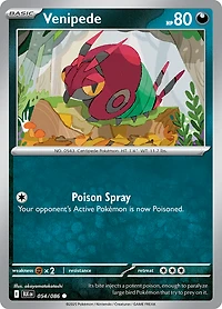 Venipede - 054/086 - Common - Reverse Holo