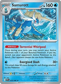 Samurott - 023/086 - Rare - Reverse Holo