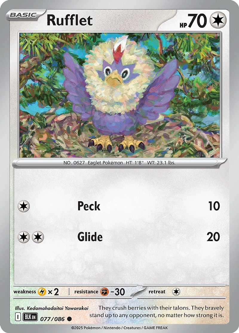 Rufflet - 077/086 - Common - Reverse Holo