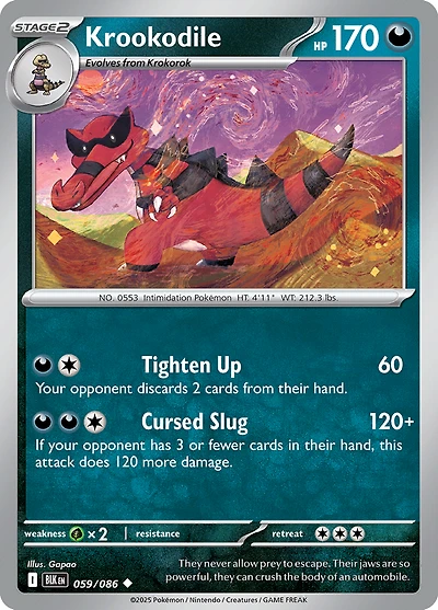 Krookodile - 059/086 - Uncommon - Reverse Holo