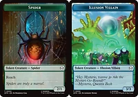 Spider // Illusion Villain Double-Sided Token