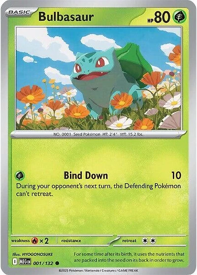 Bulbasaur - 001/132 - Common - Reverse Holo