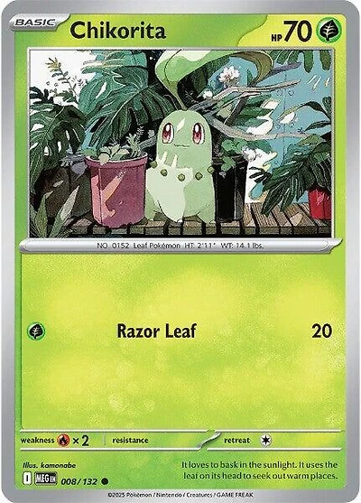 Chikorita - 008/132 - Common - Reverse Holo