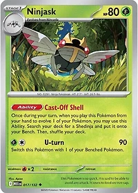 Ninjask - 017/132 - Uncommon - Reverse Holo