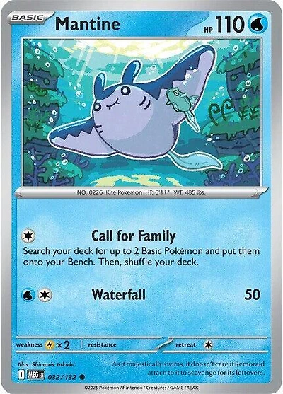 Mantine - 032/132 - Common - Reverse Holo
