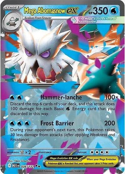 Mega Abomasnow ex - 036/132 - Double Rare