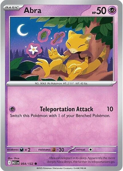 Abra - 054/132 - Common - Reverse Holo