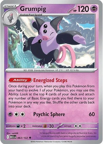 Grumpig - 063/132 - Uncommon - Reverse Holo