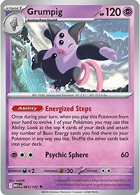 Grumpig - 063/132 - Uncommon - Reverse Holo