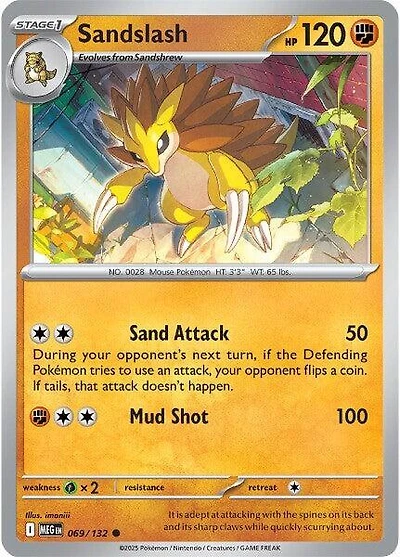 Sandslash - 069/132 - Common - Reverse Holo