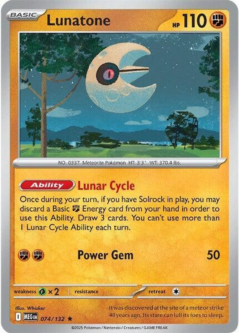 Lunatone - 074/132 - Holo Rare
