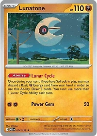 Lunatone - 074/132 - Holo Rare