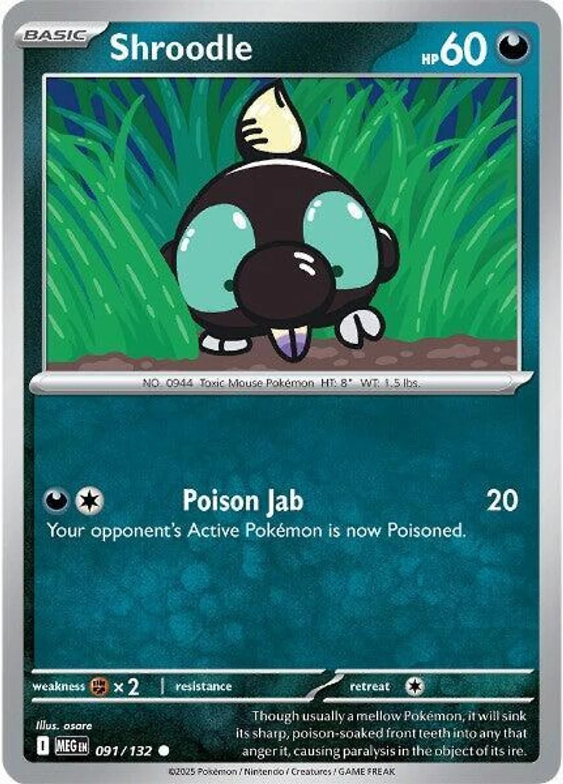Shroodle - 091/132 - Common - Reverse Holo