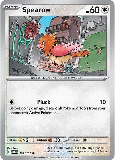 Spearow - 102/132 - Common - Reverse Holo