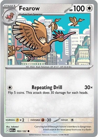 Fearow - 103/132 - Common - Reverse Holo