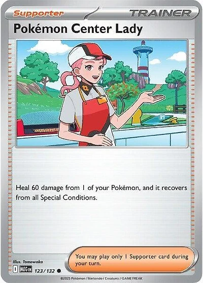 Pokemon Center Lady - 123/132 - Common - Reverse Holo