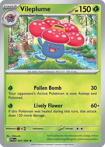 Vileplume - 003/094 - Uncommon - Reverse Holo