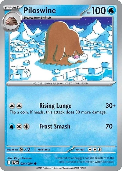 Piloswine - 024/094 - Common - Reverse Holo