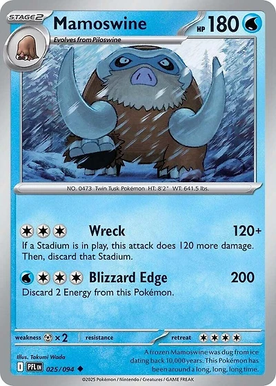 Mamoswine - 025/094 - Uncommon - Reverse Holo