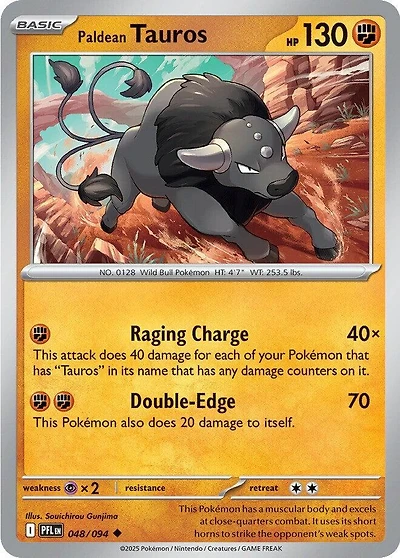 Paldean Tauros - 048/094 - Uncommon - Reverse Holo