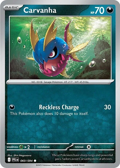Carvanha - 060/094 - Common - Reverse Holo