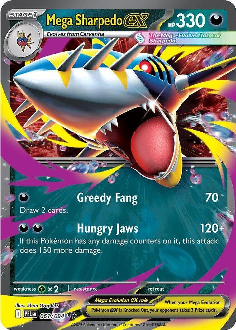 Mega Sharpedo ex - 061/094 - Double Rare