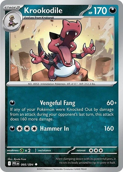 Krookodile - 066/094 - Uncommon - Reverse Holo