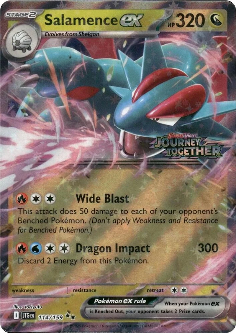 Salamence ex (Journey Together Stamped) - 114/159 - Double Rare