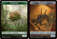 Saproling // Scarecrow Double-Sided Token - Foil