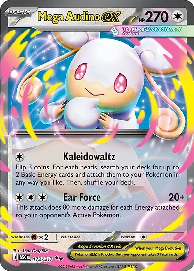 Mega Audino ex - 172/217 - Double Rare