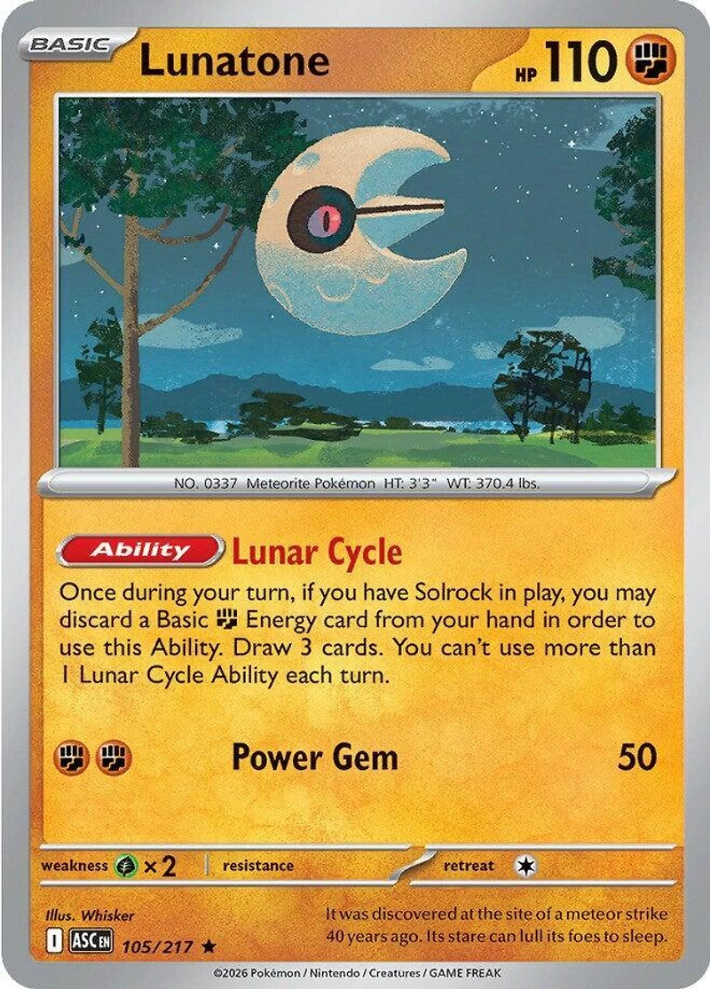 Lunatone - 105/217 - Holo Rare