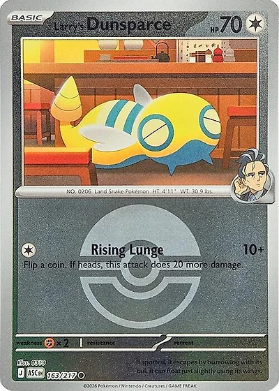 Larry's Dunsparce (Poke Ball) - 163/217 - Common - Reverse Holo