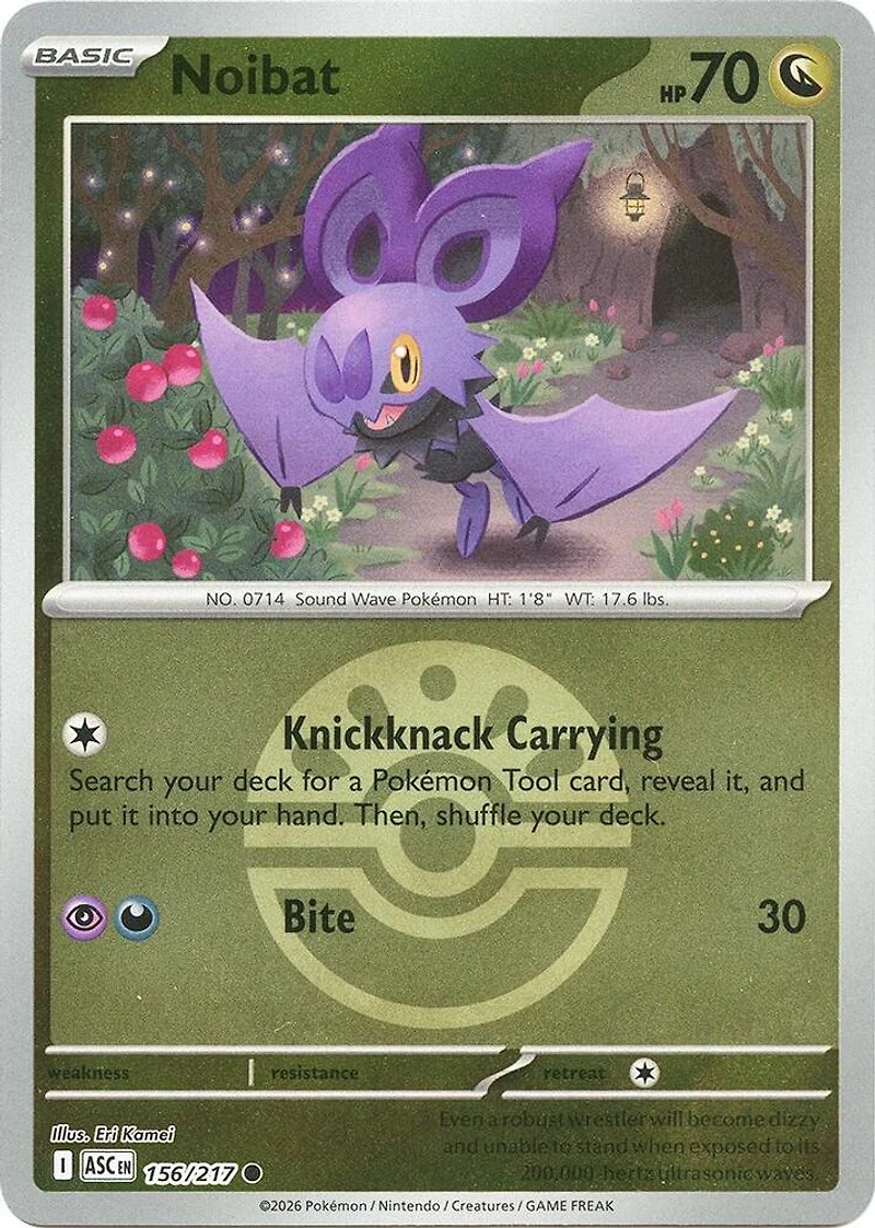 Noibat (Friend Ball) - 156/217 - Common - Reverse Holo