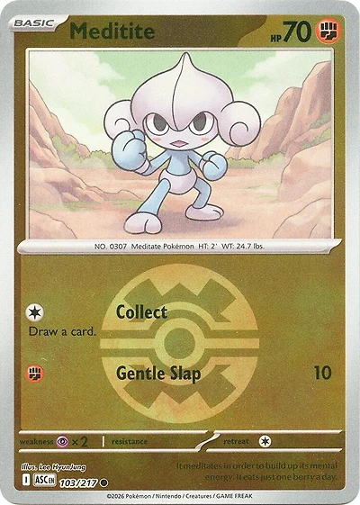Meditite (Quick Ball) - 103/217 - Common - Reverse Holo
