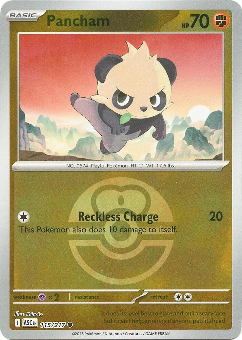 Pancham (Love Ball) - 115/217 - Common - Reverse Holo